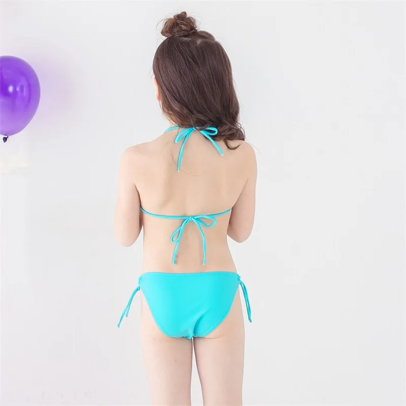 Бикини 2018 Летний Пляжный Купальник для девочек Купальники с блестками на