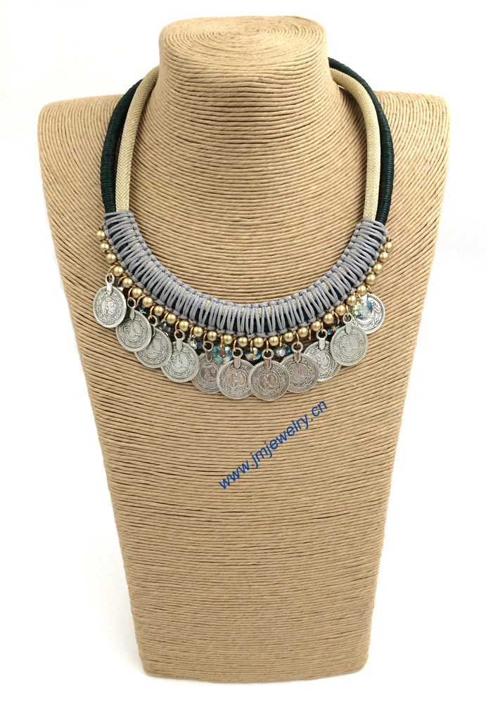 ????? 新しいファッションデザイン高級choker声明よだれかけネックレスボヘミアコリアータッセルペンダントネックレスヴィンテージネックレス