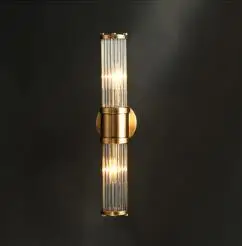 Brass 2 Lights Современный блестящий хрустальный настенный светильник, бронзовый/серебристый, для спальни, светодиодные Настенные светильники, Светильники для гостиной, настенные бра, светильники - Цвет абажура: Brass 2 Lights