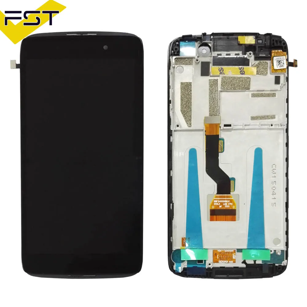 Черный для Alcatel One Touch Idol 3 OT6039 6039 6039A 6039K 6039Y ЖК дисплей кодирующий преобразователь