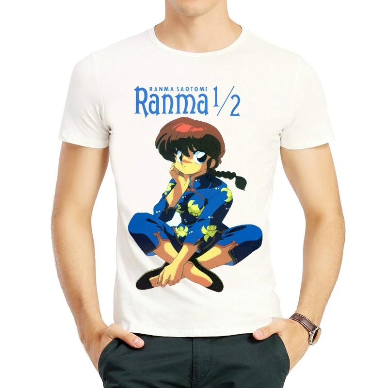 Футболка Ranma 1/2, Модная белая футболка с короткими рукавами и рисунком аниме «Ранма», Футболки унисекс, Saotome Genma, футболка