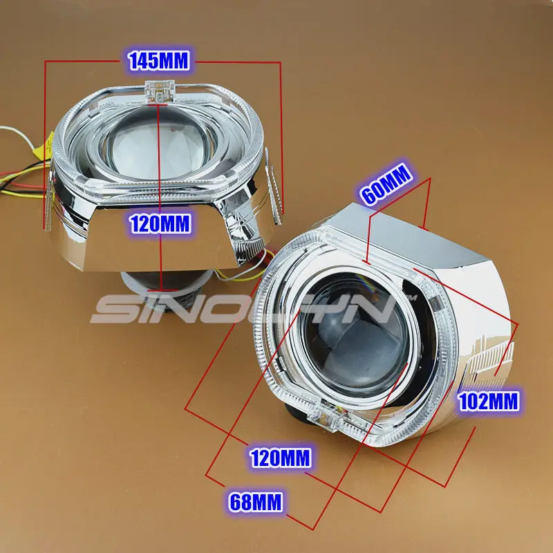 3,0 D2S Q5 Bi-xenon линзы проектора аксессуар с квадратным переключателем светодиодный Ангел Дьявол глаза DRL Halo для H4 автомобилей фары тюнинг