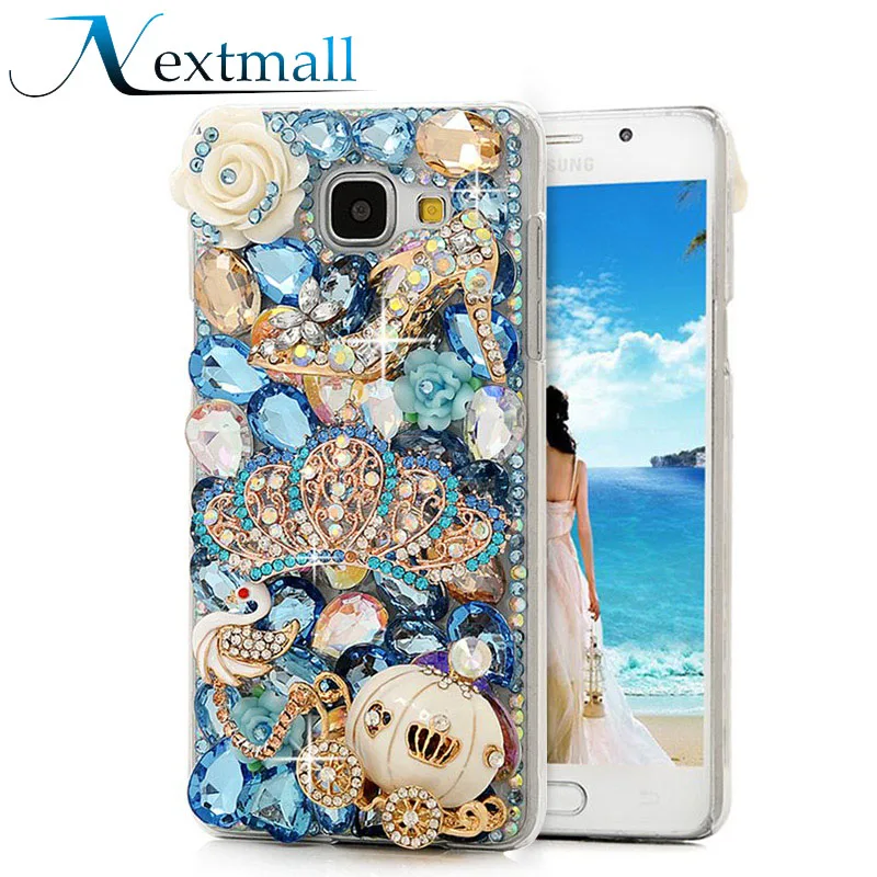 Nextmall для Galaxy A5 3D со стразами Bling С кристалалми и защитный В виде ракушки чехол Samsung