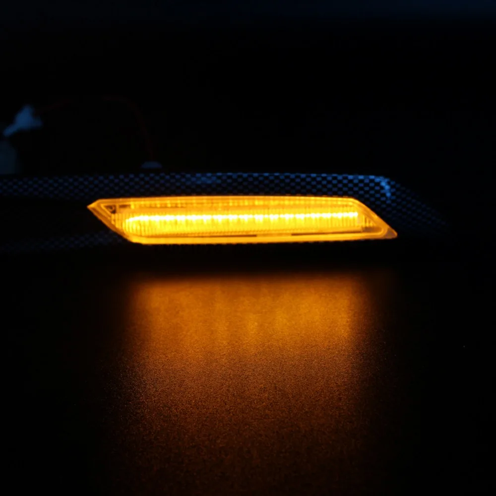 2Pca янтарный свет LED КРЫЛО боковой габаритный фонарь сигнальная лампа поворота