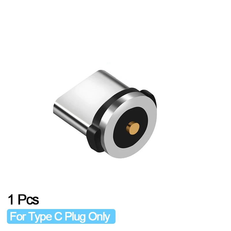 Only Plug For Type C 360 светодиодный магнитный usb-кабель для iPhone XS XR X 7 8 Магнитный Micro USB type C для быстрой зарядки samsung huawei Xiaomi USB-C - Цвет: Only Plug For Type C
