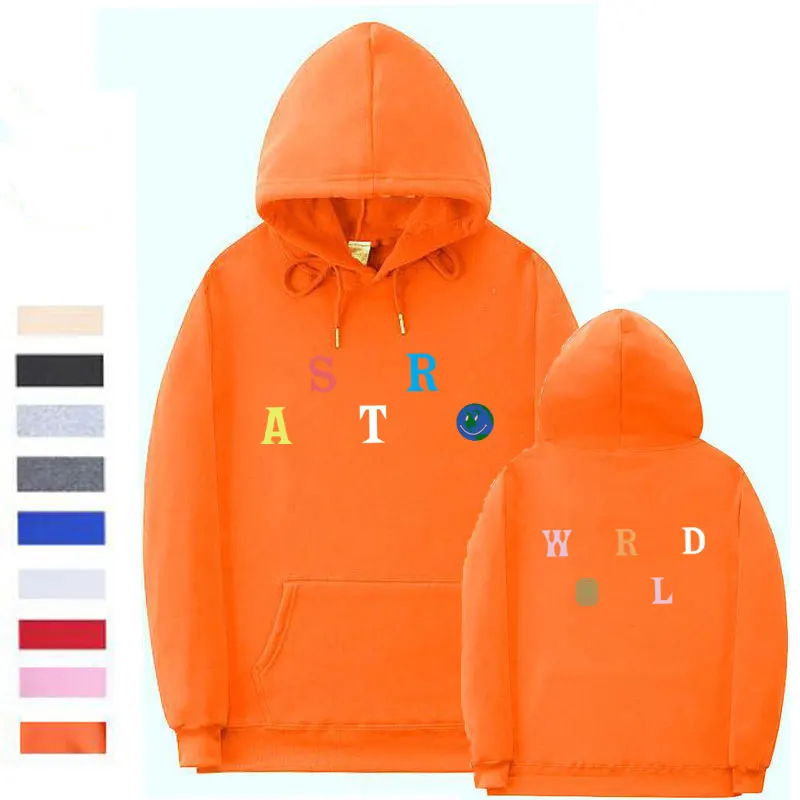 Orange XMS223 Уличная одежда, несколько стилей, Astroworld, толстовка с капюшоном, мужская и женская мода, с буквенным принтом, толстовки, пуловер - Цвет: Orange XMS223