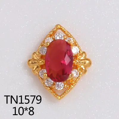 TN1579 5 шт. 3D Золото Серебро Металл циркон украшения для ногтей роскошный Циркон Кристалл серии аксессуары для ногтей большой верхний уровень Маникюр шармы - Цвет: TN1579
