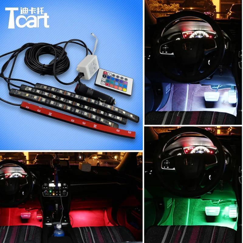 Tcart автомобиля светодиодный RGB атмосферу Подсветка салона для электронный контроллер дросселя для Honda Civic CRV fit accord аксессуары