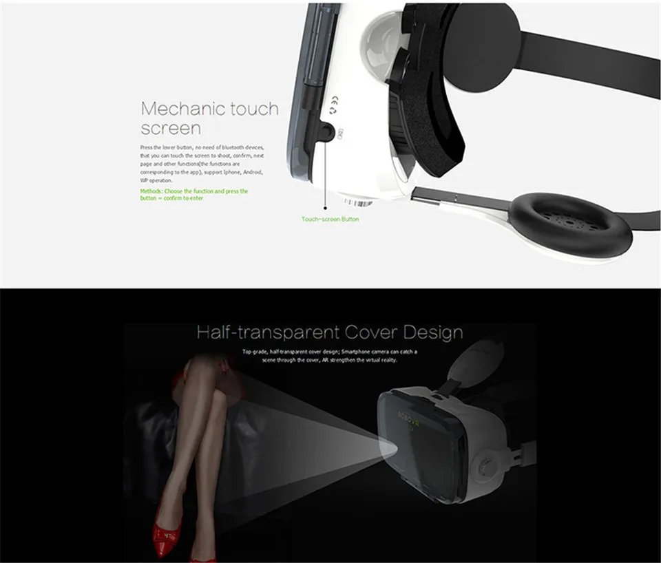 BOBO VR Z4 кожаный 3D картонный шлем виртуальной реальности очки VR очки гарнитура наушники коробка 2 для 4-6 'смартфонов