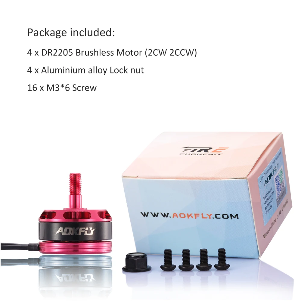 2205 бесщеточный двигатель RC Дрон двигатель AOKFLY DR серия 2300KV/2500KV красный/фиолетовый для FPV квадрокоптера RC модель игрушки 4 шт
