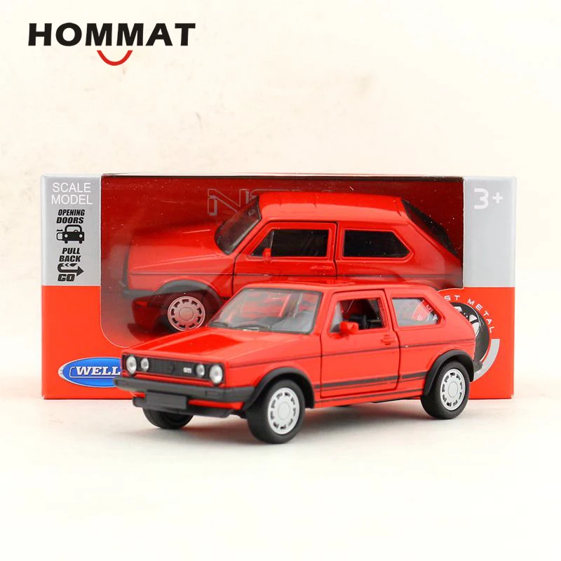 HOMMAT имитация Welly масштаб 1:36 Гольф I GTI классическая модель автомобиля Литые и