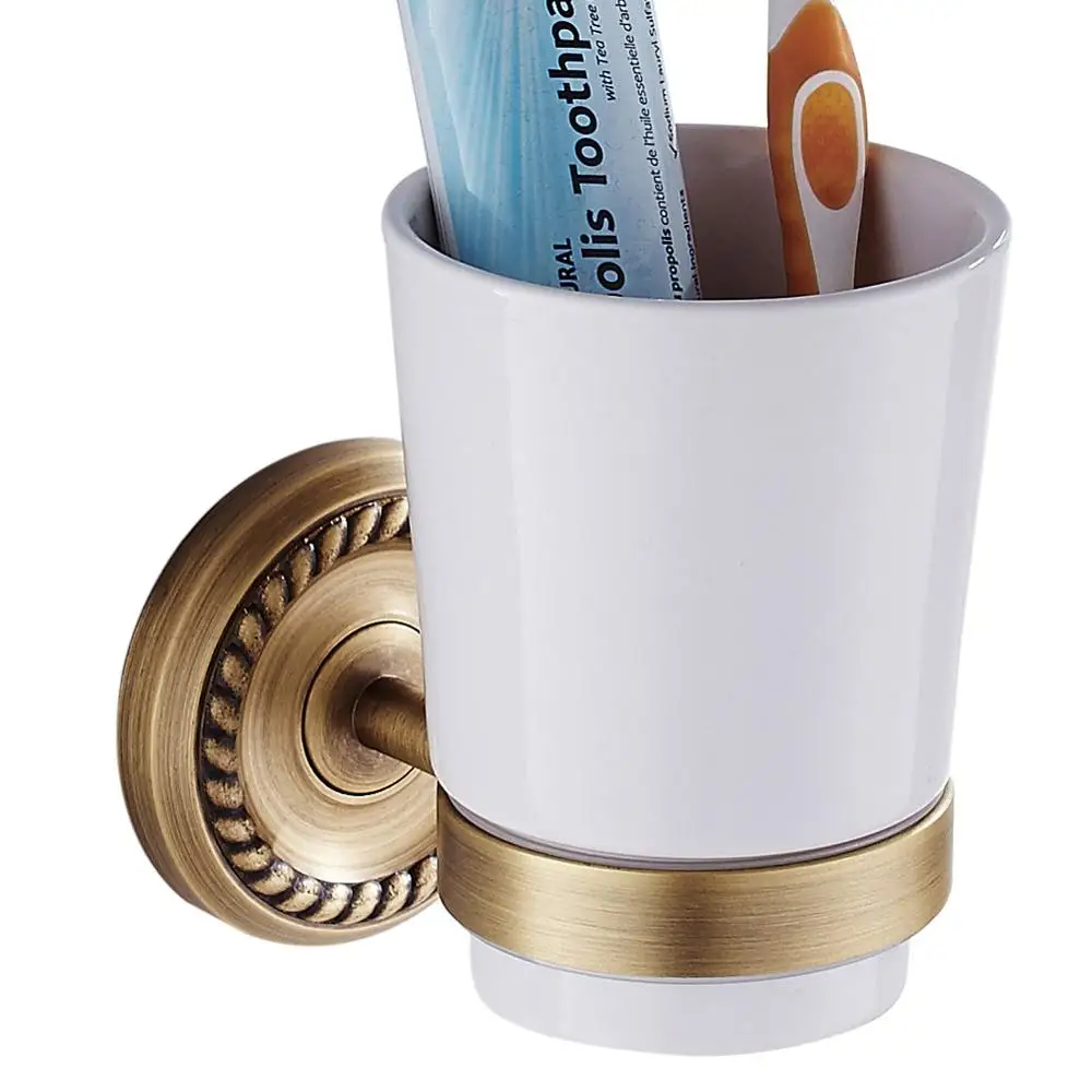 toothbrush holder Лейден наборы для ванной комнаты античная латунь держатель для полотенец стойка Sopa корзина держатели для зубных щеток крючок для халата аксессуары для ванной комнаты Набор - Цвет: toothbrush holder