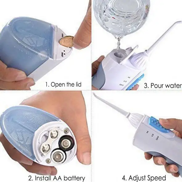 Портативная зубная нить воды Flosser ирригатор для гигиены ротовой полости струя воды Уход За чисткой зубов(не включает батарею