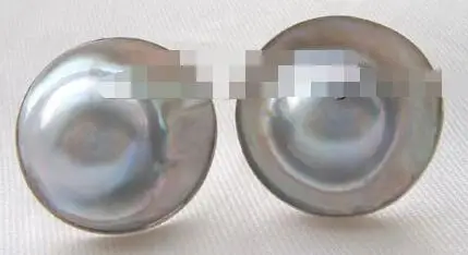 Серьги с натуральным жемчугом 925 AAA 22 мм в виде белой морской воды|mabe pearl earrings|pearl