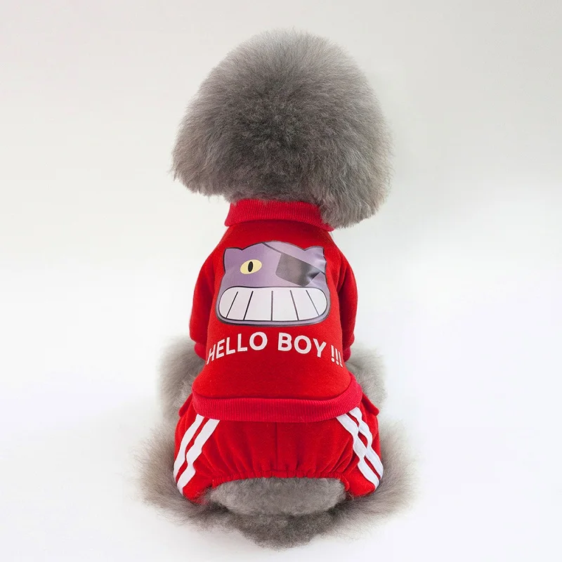 Cute Dog Clothes Sport Overalls Winter Warm Pet Puppy Chihuahua Shih tzu Jumpsuit S-XXL Free Shipping | Дом и сад