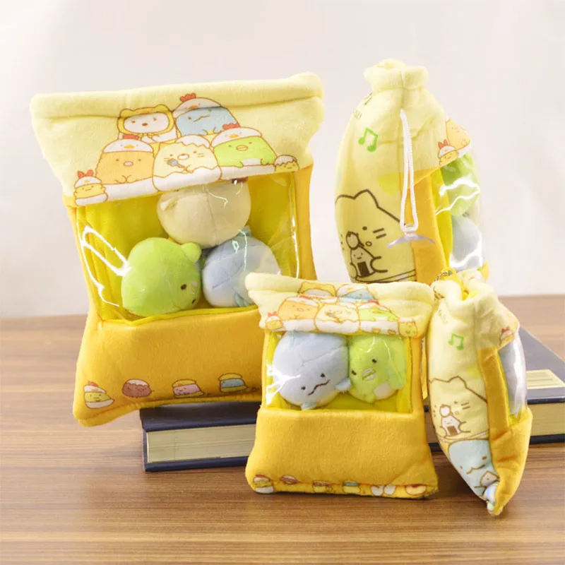 Сумка Sumikko Gurashi плюшевая 2 шт 3 шт Мини плюшевая игрушка нано кукла мягкая подушка уголок био мультфильм кукла для детей