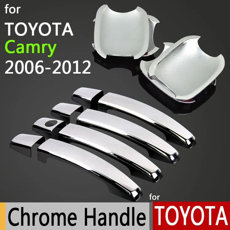 Роскошные хромированные покрытия для дверных ручек Toyota Camry 2006 2011 аксессуары