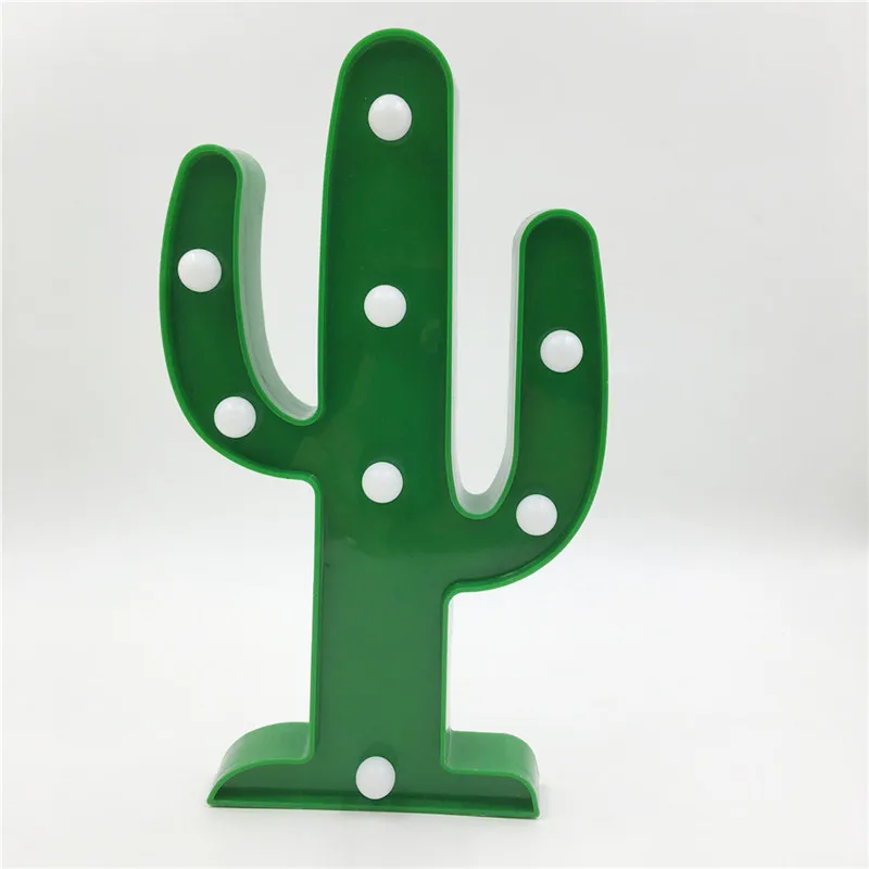 Cactus Горячая 3D Фламинго с Микки-Маусом кактус ананас Форма ночной Светильник AA Батарея приведенный в действие Портативный дома Свадебные украшения настольная лампа - Испускаемый цвет: Cactus