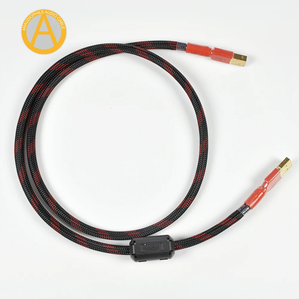 ANAUDIOPHILE UC03 USB кабель usb type A To B кабель 4N OFC 99.99% чистота для DAC Amanero XMOS USB интерфейс ноутбук ПК Hi-Fi