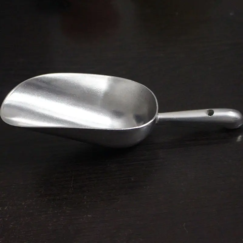 Маленький размер 6 унций алюминиевый брусок совок для льда сухое ведро конфет