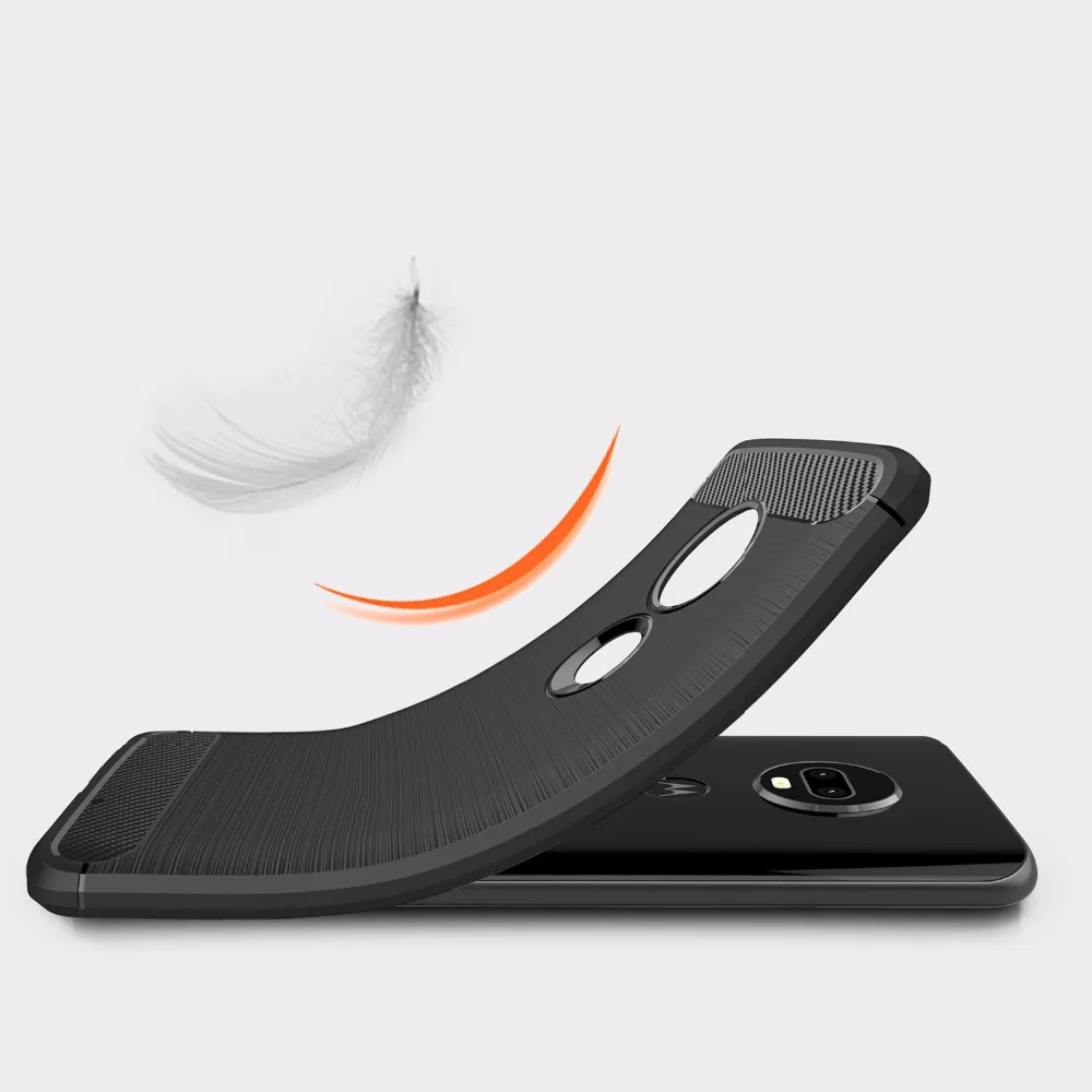 Прочный чехол из ТПУ для Motorola G7 Power Carbon Fiber MotoE4 E6 G5 G5S G6 Plus Z2 Z3 Z4 Play P40 P30 Note Case E5 go |
