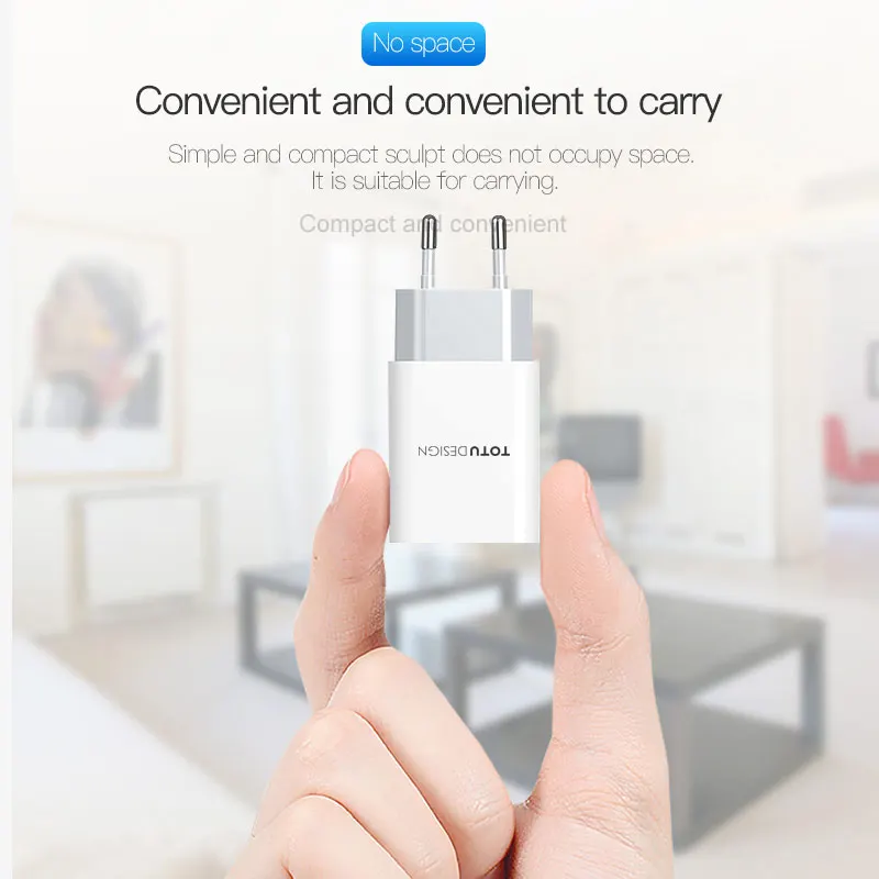 TOTU двойное зарядное устройство USB для iPhone мобильного телефона 2.4A быстрое