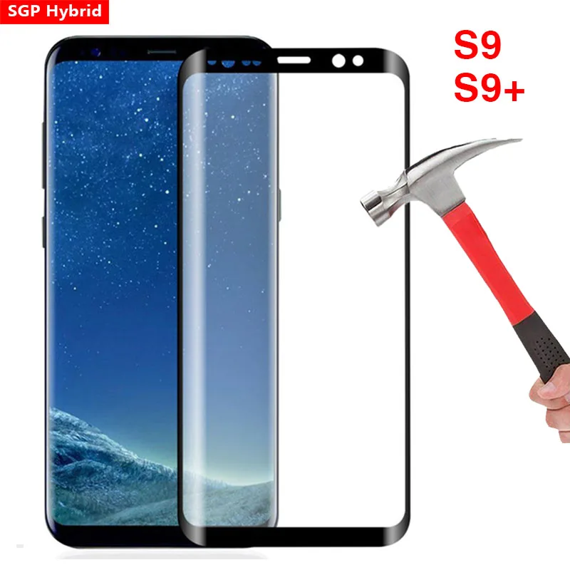 Glass For Samsung S9 Plus Tempered Screen Protector Galaxy Glas Protective Film 5D Curved Edge Case 9H | Мобильные телефоны и
