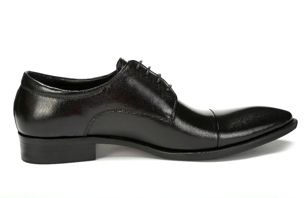Модные черные/коричневые классические туфли дерби мужские свадебные из