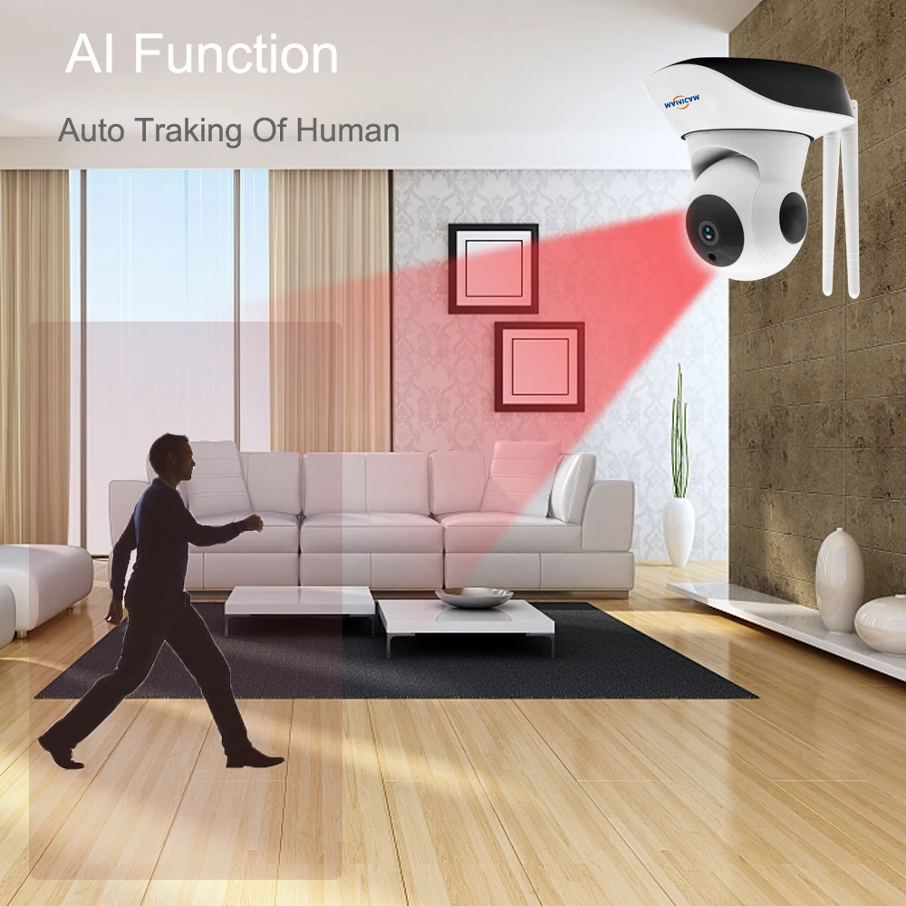 Мини Wifi IP камера беспроводная облачная AI автоматическое слежение за человеком 1080P Домашняя безопасность детский монитор CCTV CAM 2MP PTZ ночное видение