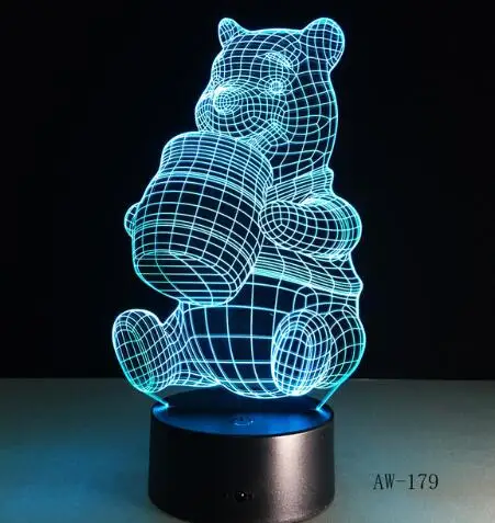 Model 7 Новинка, 3D ночник с миньонами, Светодиодный настольный светильник, сенсорный Настольный светильник, красочное освещение для ребенка, подарок Вечеринка по случаю Дня рождения, спальня, домашний декор - Испускаемый цвет: Model 7