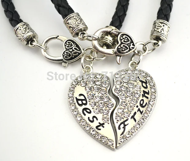 Браслет с подвеской в виде сердца 20 шт./Лот родиевым покрытием для мамы и дочки