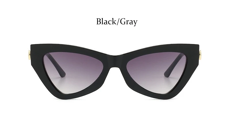Black Gray Сексуальные женские солнцезащитные очки кошачий глаз с бабочкой, брендовые дизайнерские розовые солнцезащитные очки с кристаллами для женщин, мода, новые градиентные очки - Цвет линз: Black Gray