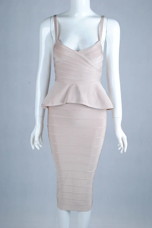 Платье женское без рукавов сексуальное 2 шт. Бандажное облегающее черное белое