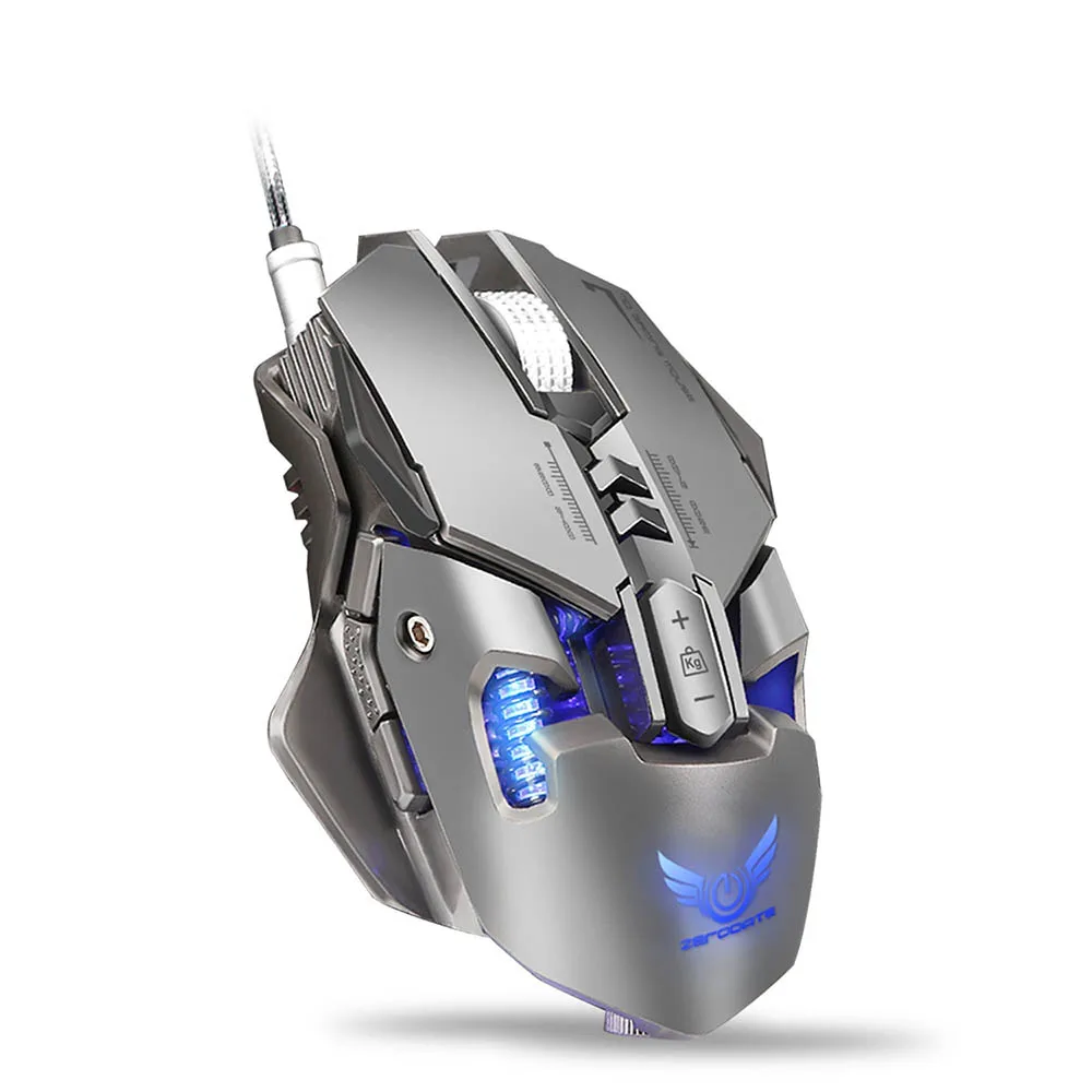 ZERODATE X300GY Проводная игровая мышь USB Механическая компьютерная мышь Мыши 3200 dpi кнопки светодиодный подсветка для компьютера Peace Elite