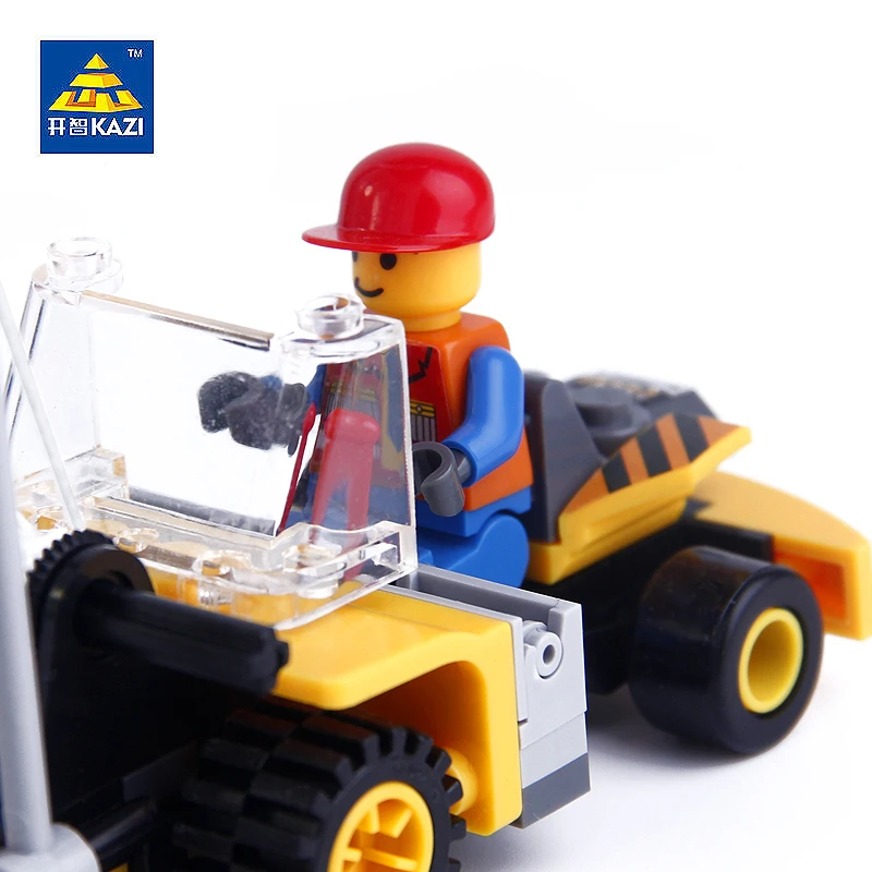 KAZI город Инженерная супер модель крана мини строительные блоки Развивающие