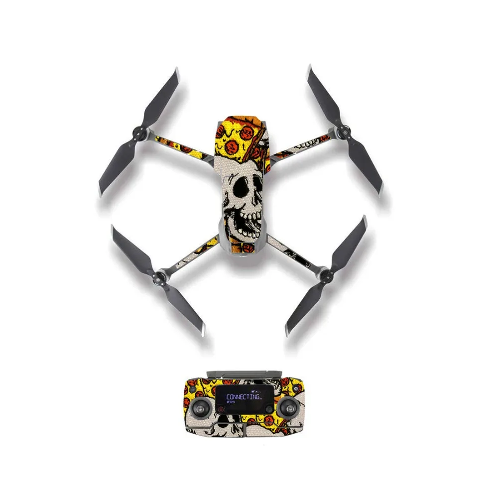 Стильная наклейка в виде черепа для корпуса дрона DJI Mavic 2 Pro и Zoom Защитная пленка