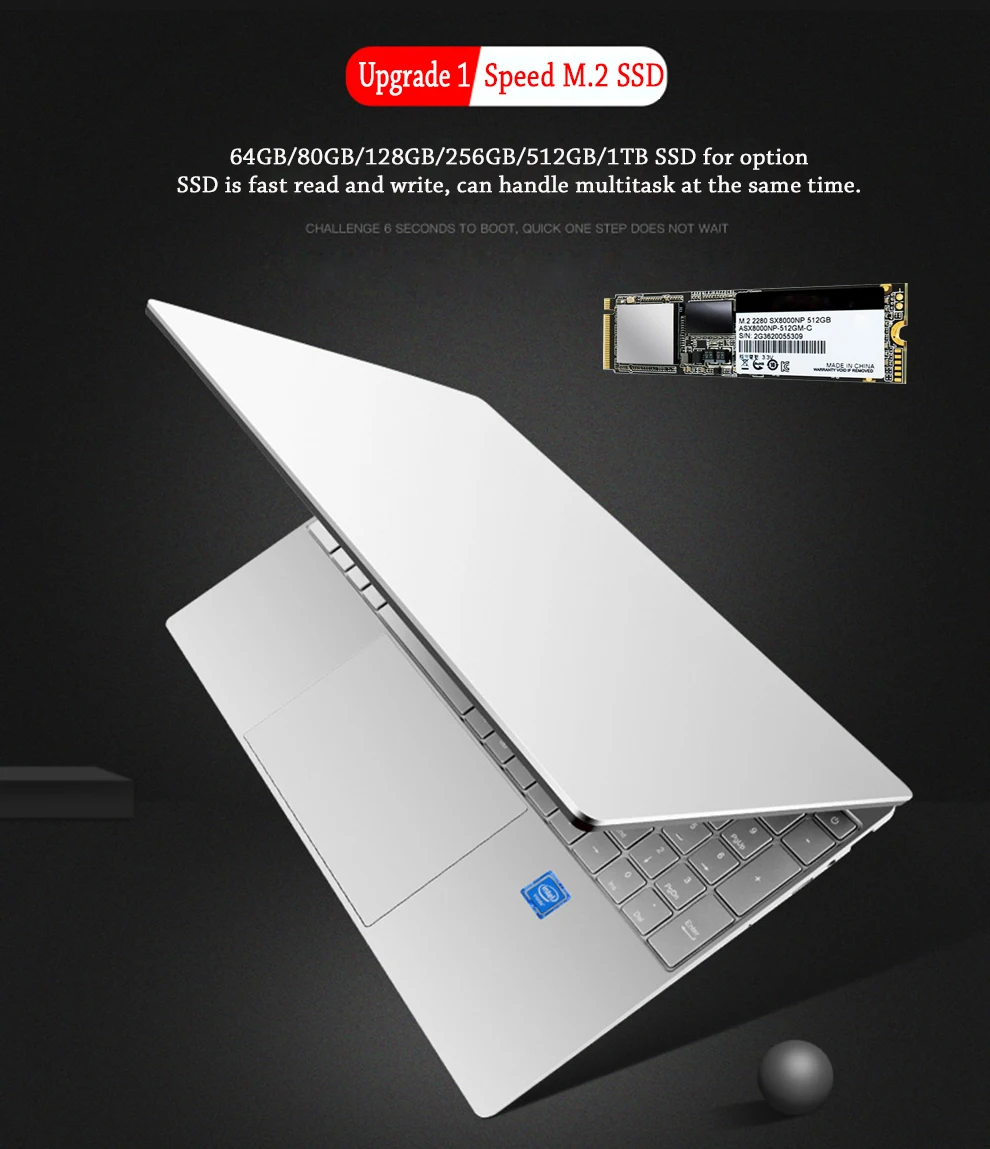 AMOUDO 15,6 дюймов Core i3-5005U 8 ГБ ОЗУ 256 ГБ/512 ГБ/1 ТБ SSD 1920*1080P FHD Win10 двухдиапазонный WIFI ноутбук компьютер