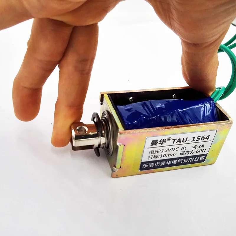 TAU 1564 ход 0 12 мм 60N вытяжной открытый каркас Электрический магнит DC12V 24V Линейный