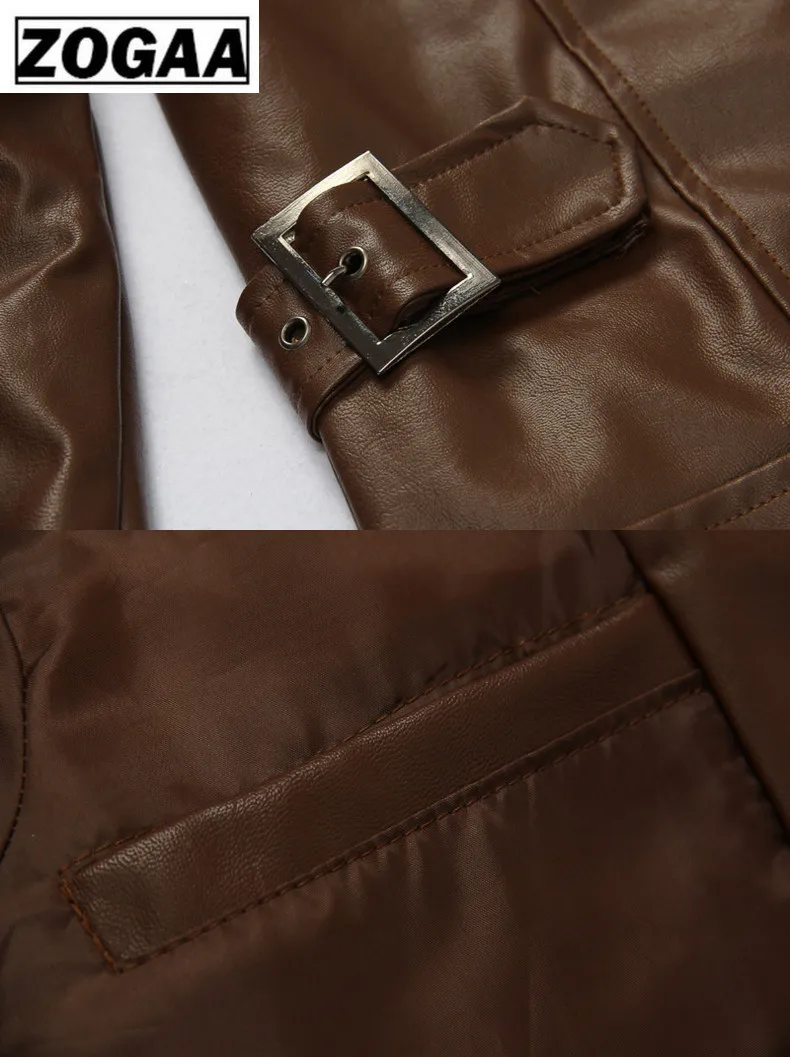 Turn-down Collar Short Men Leather Jackets Top Quality PU Handsome Multi-pocket Motorcycle Black Free Shipping | Мужская одежда