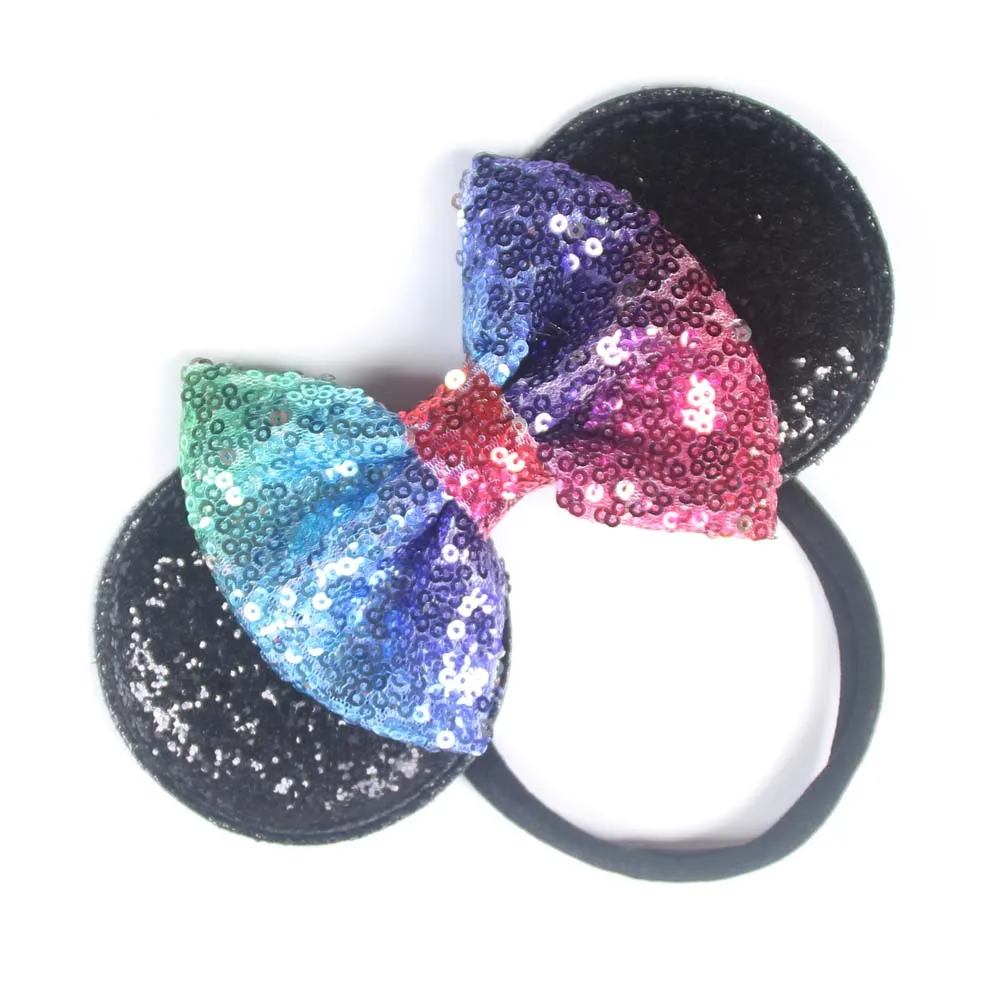 Из мультфильма Холодное сердце 1 шт. детский бант с пайетками и бантом Мышь уха