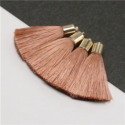 Aliexpress Высокое качество L93/5 см; Сатиновые туфли с кисточками/Золотой шляпа шелковых кисточек/ювелирные изделия аксессуары/аксессуары diy/Ювелирные изделия/diy серьги/4 шт./пакет - Цвет: L9513