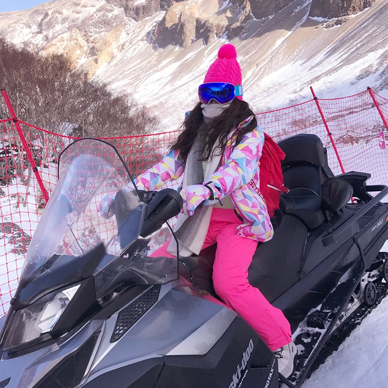 Новинка 2018 года Высокое качество для женщин лыжный костюм женский зимняя куртка