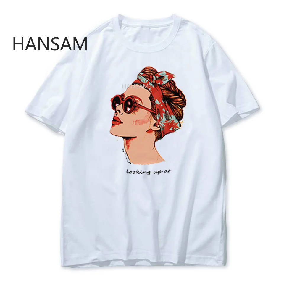 Винтажная Женская Повседневная футболка забавная женские футболки с коротким