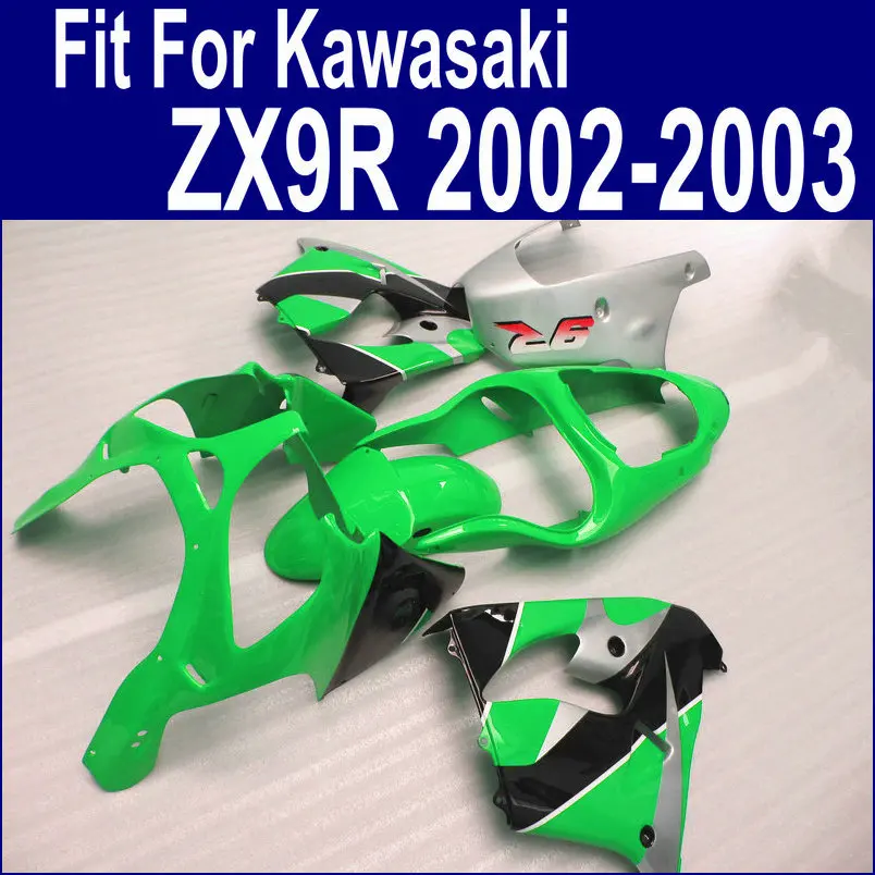 Зеленые Черные Обтекатели ZX9R 2002 2003 / 02 03 для Kawasaki Ninja ( 100% новинка) EMS Бесплатный