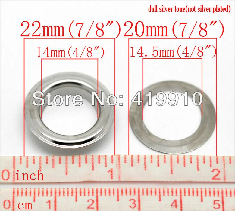 Бесплатная доставка 100 комплектов серебристых шнурков для обуви с люверсами 22 мм