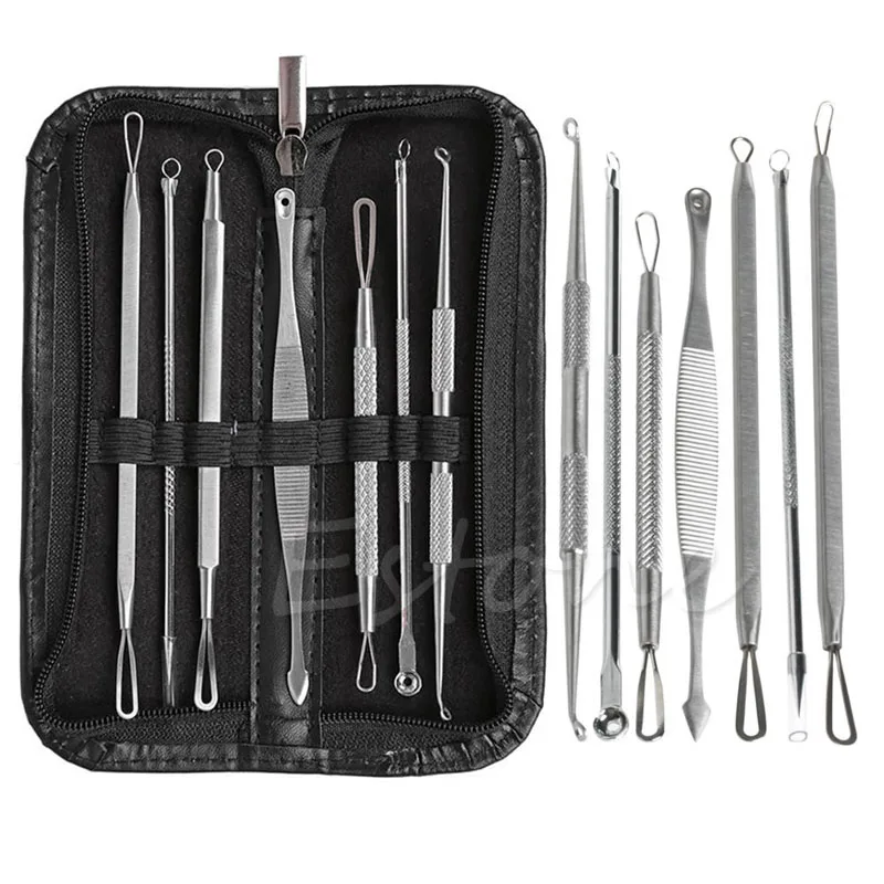 

New 7Pcs /1set Blackhead Pimple Blemish Comedone Acne Extractor Remover Tool Set Kit Hot Sale