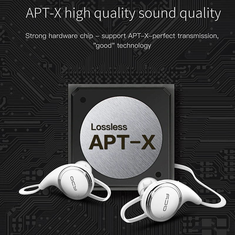 QCY QY8 Беспроводные спортивные наушники вкладыши bluetooth с защитой от пота APTX