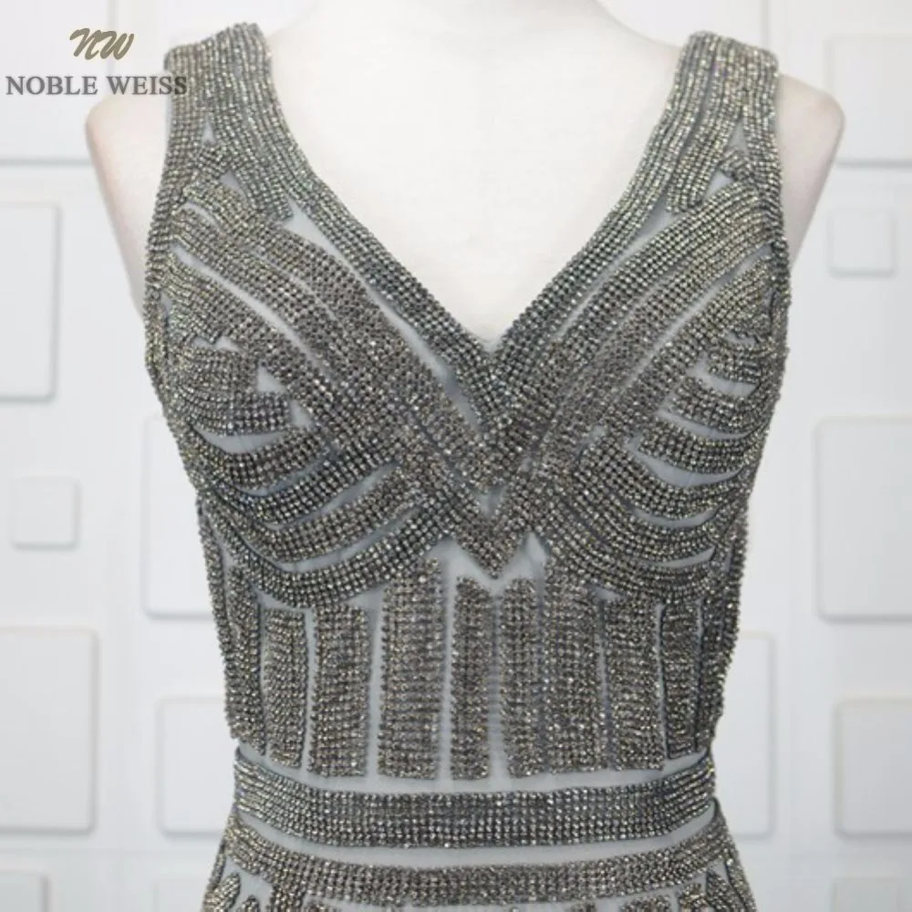 Благородные WEISS Длинные Серые Выпускные платья 2019 vestido de festa роскошное Русалка без