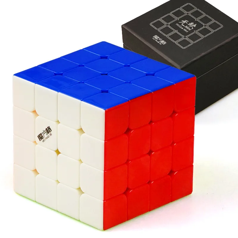 Mini Normal Nostick QiYi MoFangGe WuQue MiNI M QY 4x4x4 Магнитный 60 мм Магический кубик 4 слоя профессионального соревнования Скорость гладкая головоломка твисти Cubo игрушка - Цвет: Mini Normal Nostick