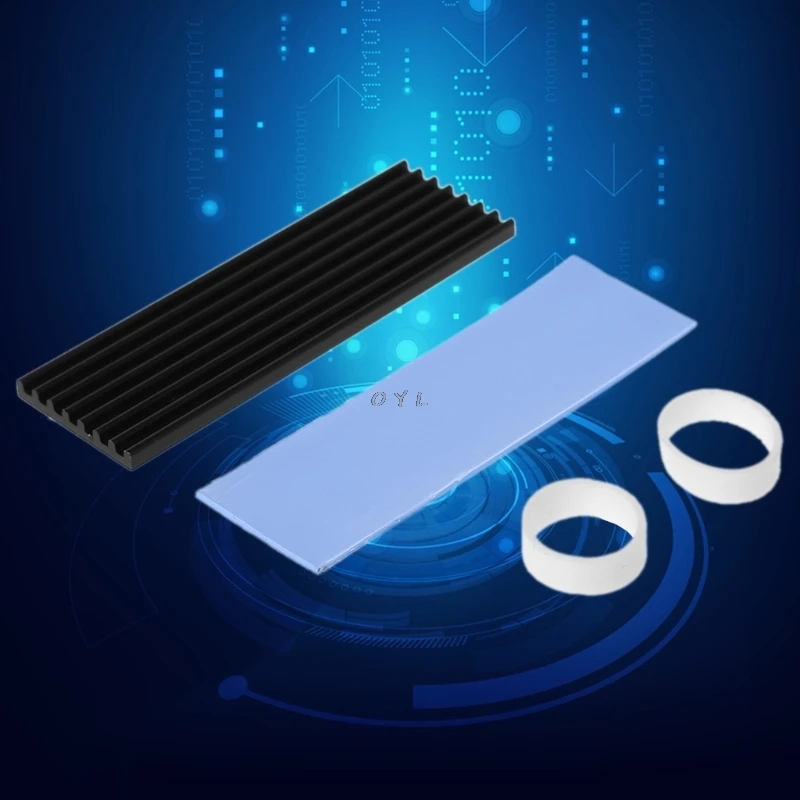 Чистый алюминиевый Охлаждающий радиатор тепловой коврик для N80 NVME M.2 форм фактор